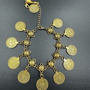 Bohemian Turkish Coin Anklet Belly Dancer Tassel Ankle Bracelet